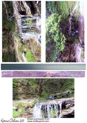 3 Elan Valley Waterfall Card Front/ Toppers