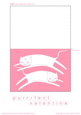 Purrrfect Valentine Cats - Pink