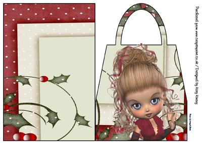Christmas Wishes Handbag Card