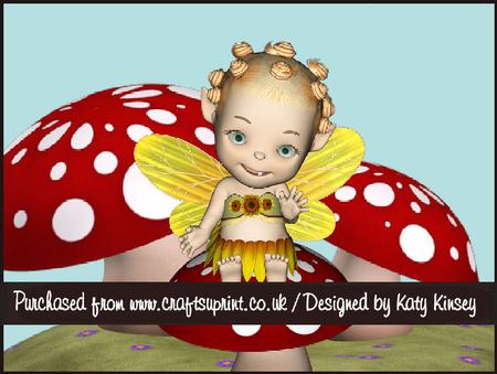 Sunny Daze Baby Fairy A5 Pyramage Card Kit