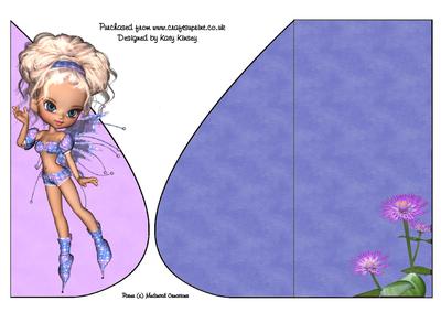 Sugar Plum Fairy Tear Drop Card
