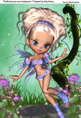 Sugar Plum Fairy A4 Card Front