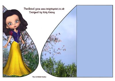Snow White Tear Drop Card