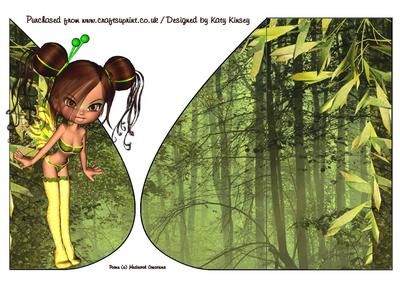 Buttercup Fairy Tear Drop Card