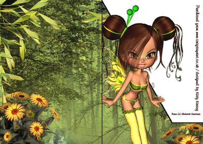 Buttercup Fairy A5 Shaped Front Card