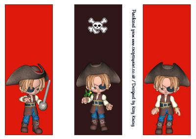 Little Pirate Boy Set of 3 Bookmarks