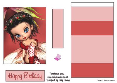 Rosebud Fairy Easel Card