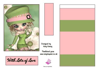 Emily in Green Easel Card