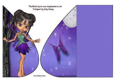 Lotus Fairy Tear Drop Card
