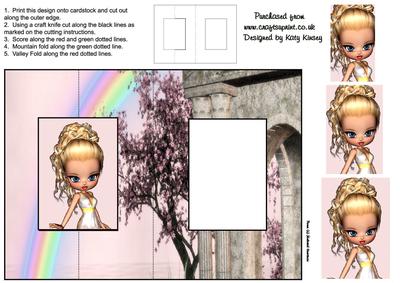 Aphrodite Goddess Foldback Card with Simple Pyramage