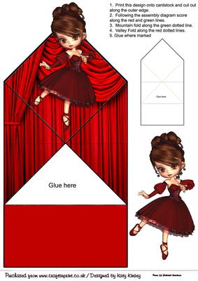 Trudy Ballerina Pop Up Spring Card