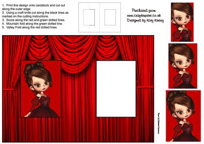 Trudy Ballerina Foldback Card with Simple Pyramage