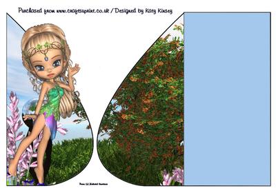 Chloris Godess Tear Drop Card