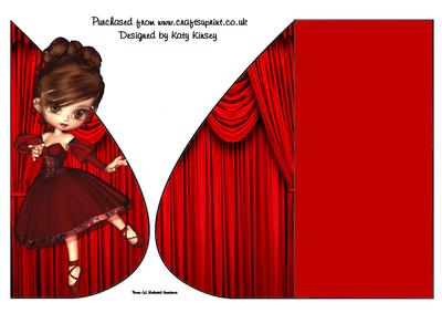 Trudy Ballerina Tear Drop Card