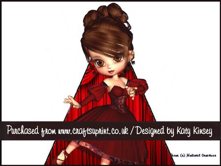Trudy Ballerina 3D Stand Up Pyramid Card Kit