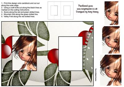Merry the Christmas Elf Foldback Card with Simple Pyramage