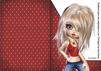 Elayne A5 Shaped Front Print and Fold Card