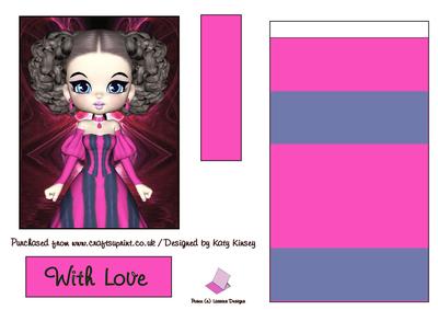 Isabella in Pink and Navy Easel Card
