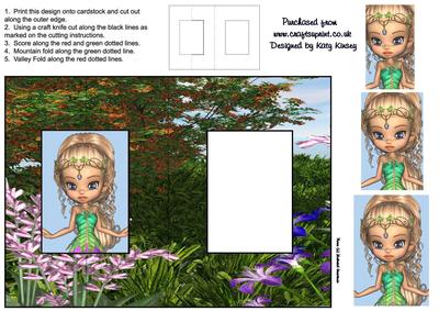 Chloris Goddess Foldback Card with Simple Pyramage