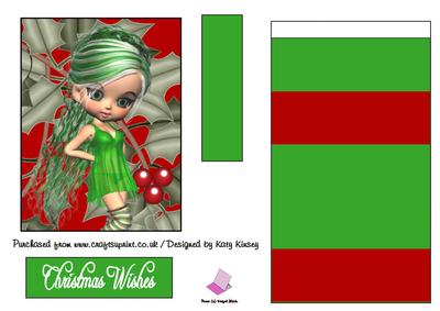 Holly Christmas Easel Card