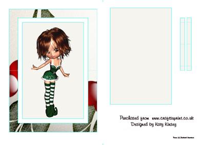 Merry the Christmas Elf Flip Card Sheet