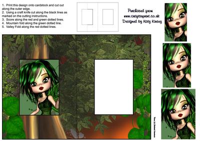 Verda Fairy Foldback Card with Simple Pyramage
