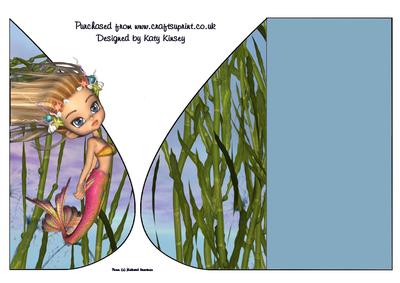Shelley Mermaid Tear Drop Card