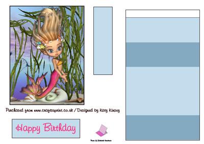 Shelley Mermaid Easel Card