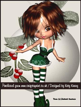 Merry the Christmas Elf A4 Pyramage Card Kit