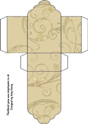 Golden Swirl Tag Gift Box