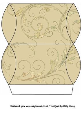 Golden Swirl Pillow Gift Box