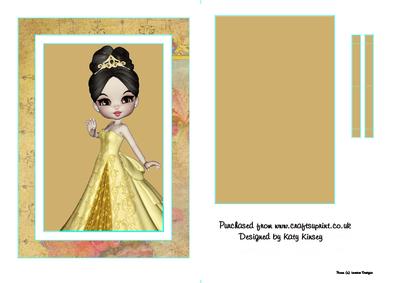 Princess Caelia in Lemon Flip Card Sheet