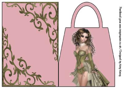 Gorgeous in Green Handbag Card