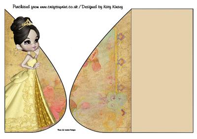 Princess Caelia in Lemon Teardrop Card