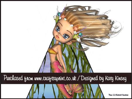 Shelley Mermaid 3D Stand Up Pyramid Card Kit