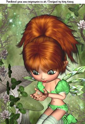 Gertie Fairy A4 Card Front