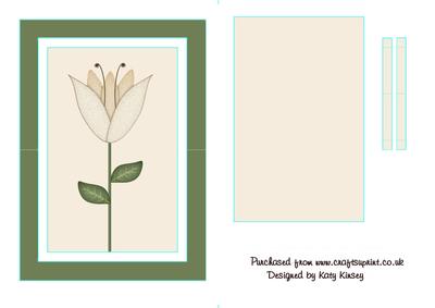 Cream Tulip Flip Card Sheet