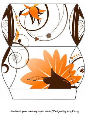Burst of Orange Floral Pillow Gift Box