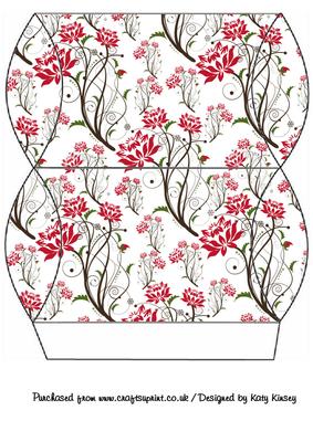 Vibrant Red Flowers on White Pillow Gift Box