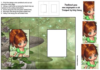 Gertie Fairy Foldback Card with Simple Pyramage