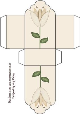 Cream Tulip Tag Gift Box
