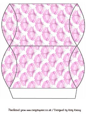 Pretty Pink Butterflies Pillow Gift Box