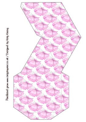 Pretty Pink Butterflies Pyramid Gift Box