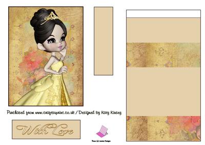 Princess Caelia in Lemon Easel Card