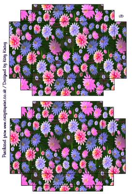 Waterlillies on Black Gift Box and Lid