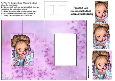 Lola Fairy Foldback Card with Simple Pyramage