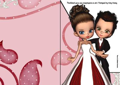 Your Wedding Day A5 Shaped Front Print and Fold Card