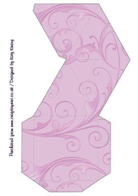 Pink Swirl Pyramid Gift Box