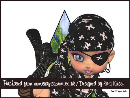 Morgana the Pirate 3D Stand Up Pyramid Card Kit