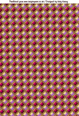 Jewelled Quilt in Red and Purple Backing Paper